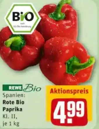 REWE City Spanien Rote Bio Paprika 1kg Angebot