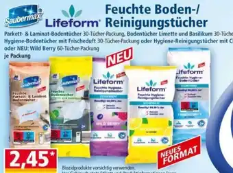 Norma Saubermax/Lifeform Feuchte Boden/Reinigungstücher Angebot