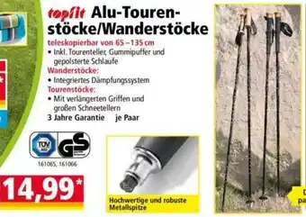 Norma topfit Alu Tourenstöcke/Wanderstöcke Angebot