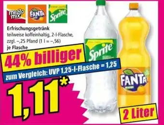 Norma Mezzo Mix, Fanta oder Sprite Erfrischungsgetränk 2 Liter Angebot