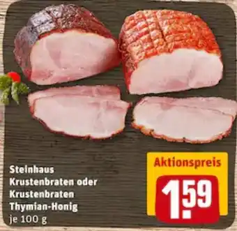 REWE City Steinhaus Krustenbraten oder Krustenbraten Thymian Honig 100g Angebot