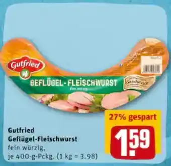 REWE City Gutfried Geflügel Fleischwurst 400g Angebot