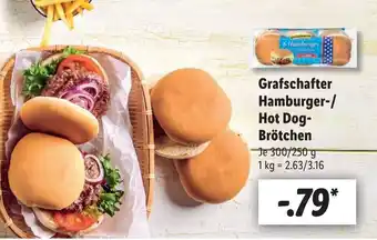 Lidl Grafschafter Hamburger-/Hot-Dog-Brotchen 300/250g Angebot