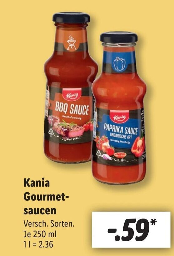 Kania Gourmetsaucen 250ml Angebot bei Lidl