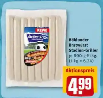 REWE City Böklunder Bratwurst Stadion Griller 800g Angebot