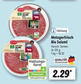 Lidl Metzgerfrisch Bio Salami 125g Angebot