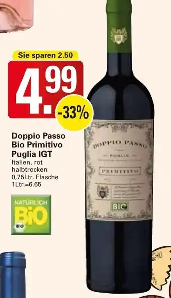 WEZ Doppio Passo Bio Primitivo Puglia IGT 0,75Ltr. Flasche Angebot