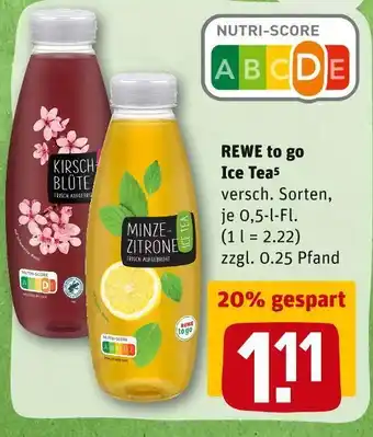 REWE Rewe to go ice tea Angebot