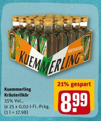 REWE Kuemmerling kräuterlikör Angebot