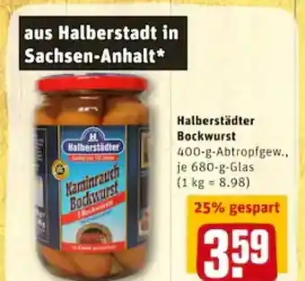 REWE City Halberstädter Bockwurst 680g Glas Angebot