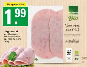 WEZ Edeka Bio Jagdwurst 120g Packung Angebot