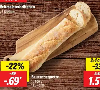 Lidl Bauernbaguette 300g Angebot