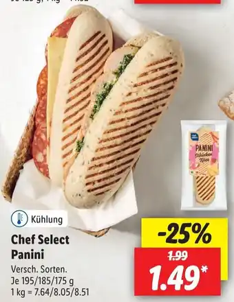 Lidl Chef Select Panini 175/185/195g Angebot