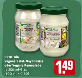 REWE City Rewe Bio Vegane Salat Mayonnaise oder Vegane Remoulade 250ml Angebot