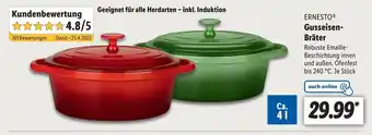 Lidl ERNESTO* Gusseisen-Brater ca. 4L Angebot