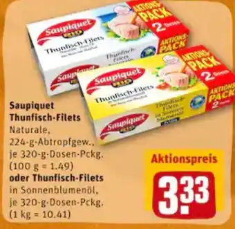 REWE City Saupiquet Thunfisch Filets 320g oder Thunfisch Filets 320g Angebot