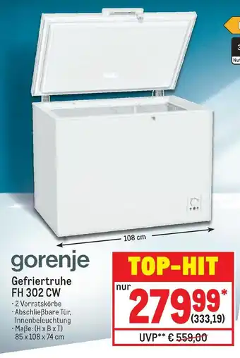 METRO Gorenje gefriertruhe fh 302 cw Angebot