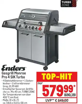 METRO Enders gasgrill monroe pro 4 sik turbo Angebot