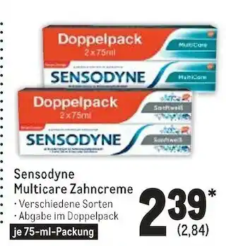 METRO Sensodyne multicare zahncreme Angebot