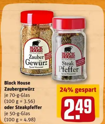 REWE Block house zaubergewürz oder steakpfeffer Angebot