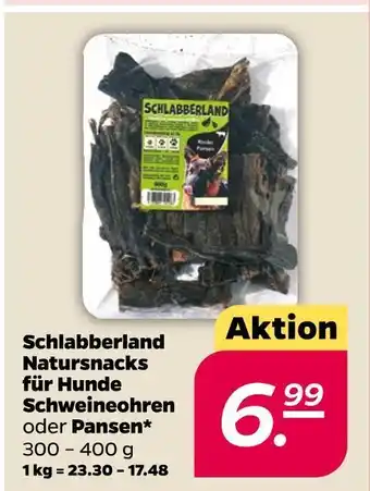 NETTO Schlabberland natursnacks für hunde schweineohren oder pansen Angebot