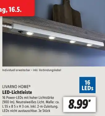 Lidl LIVARNO Home* LED-Lichtleiste 16 LEDs Angebot