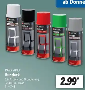 Lidl PARKSIDE* Buntlack 2 in 1  400 ml Angebot