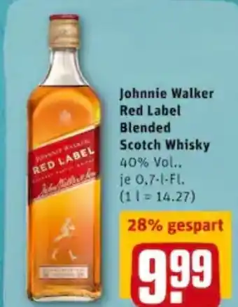 REWE City Johnnie Walker Red Label Blended Scotch Whisky 0,7L Angebot