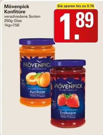 WEZ Mövenpick Konfitüre 250g Glas Angebot