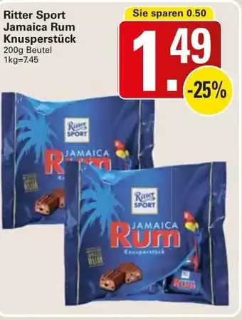 WEZ Ritter Sport Jamaica Rum Knusperstück 200g Beutel Angebot