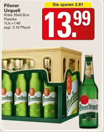 WEZ Pilsner Urquell Kiste 20x0,5Ltr. Flasche Angebot
