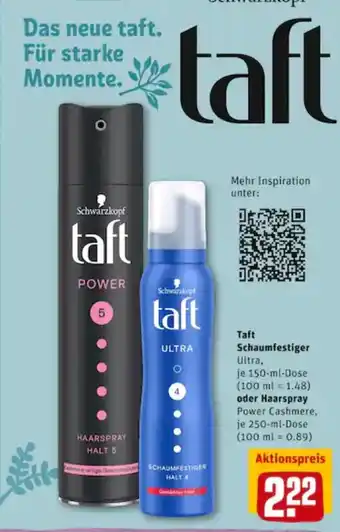 REWE City Taft Schaumfestiger 150ml oder Haarspray 250ml Angebot