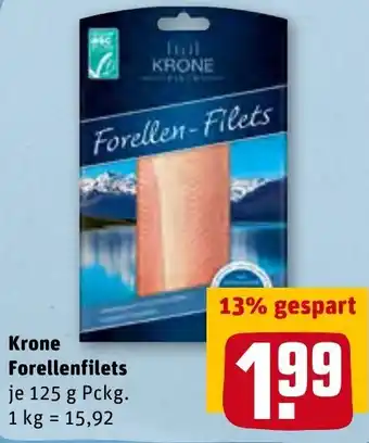 REWE Kaufpark Krone Forellenfilets 125 g Pckg. Angebot