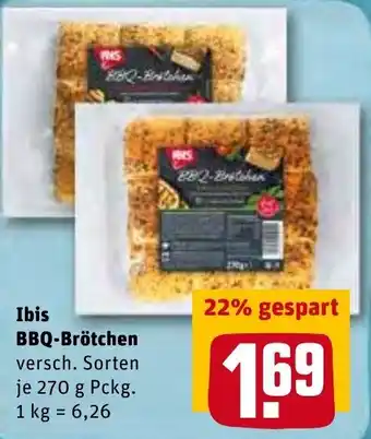 REWE Ibis BBQ Brötchen 270 g Pckg. Angebot