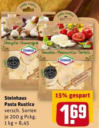 REWE Steinhaus Pasta Rustica 200 g Pckg. Angebot