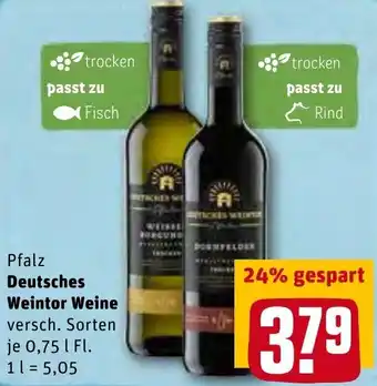 REWE Deutsches Weintor Weine 0,75 L Angebot