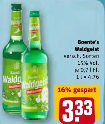 REWE Boente's Waldgeist 0,7 L Angebot