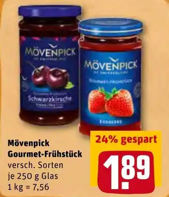 REWE Kaufpark Mövenpick Gourmet Frühstück 250 g Glas Angebot