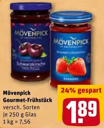 REWE Mövenpick Gourmet Frühstück 250 g Glas Angebot