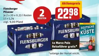 REWE Kaufpark Flensburger Pilsener 2 x 20 x 0,33 L Kasten Angebot