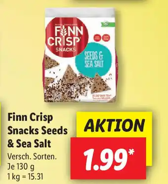 Lidl Finn Crisp Snacks Seeds & Sea Salt 130g Angebot