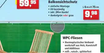 Thomas Philipps Balkonsichtschutz Angebot