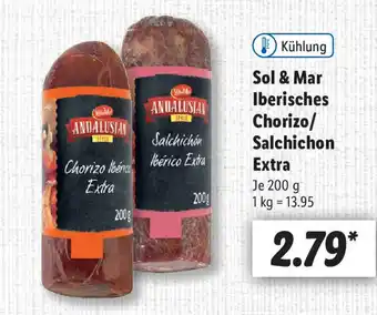 Lidl Sol & Mar Iberisches Chorizo/Salchichon Extra 200g Angebot