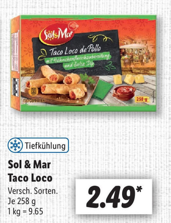 Sol & Mar Taco Loco 258g Angebot bei Lidl
