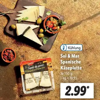 Lidl Sol & Mar Spanische Kaseplatte 150g Angebot