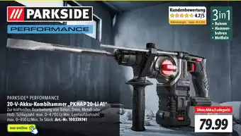 Lidl PARKSIDE* PERFORMANCE 20-V-Akku-Kombihammer l  PKHAP 20-Li A1 Angebot