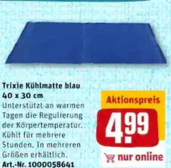 REWE City Trixie Kühlmatte blau 40x30cm Angebot