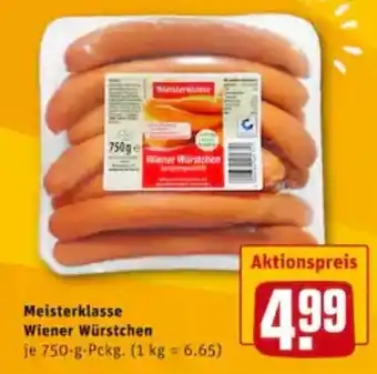 REWE City Meisterklasse Wiener Würstchen 750g Angebot