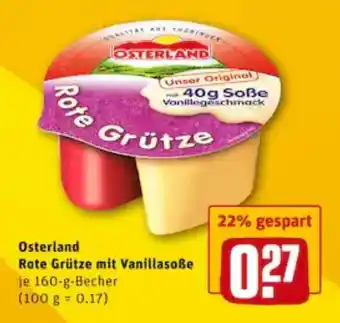 REWE City Osterland Rote Grütze mit Vanillasoße 160g Angebot