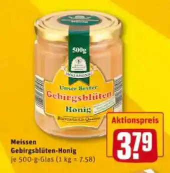 REWE City Meissen Gebirgsblüten Honig 500g Angebot